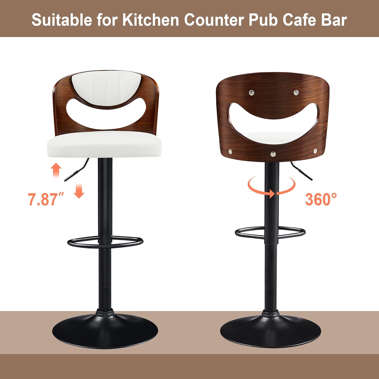 Suitable for Kitchen Counter Pub Cafe Bar

7.87"

360°