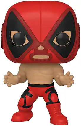 Front. Marvel - Marvel Luchadores Funko POP Vinyl Figure | Deadpool - Red.