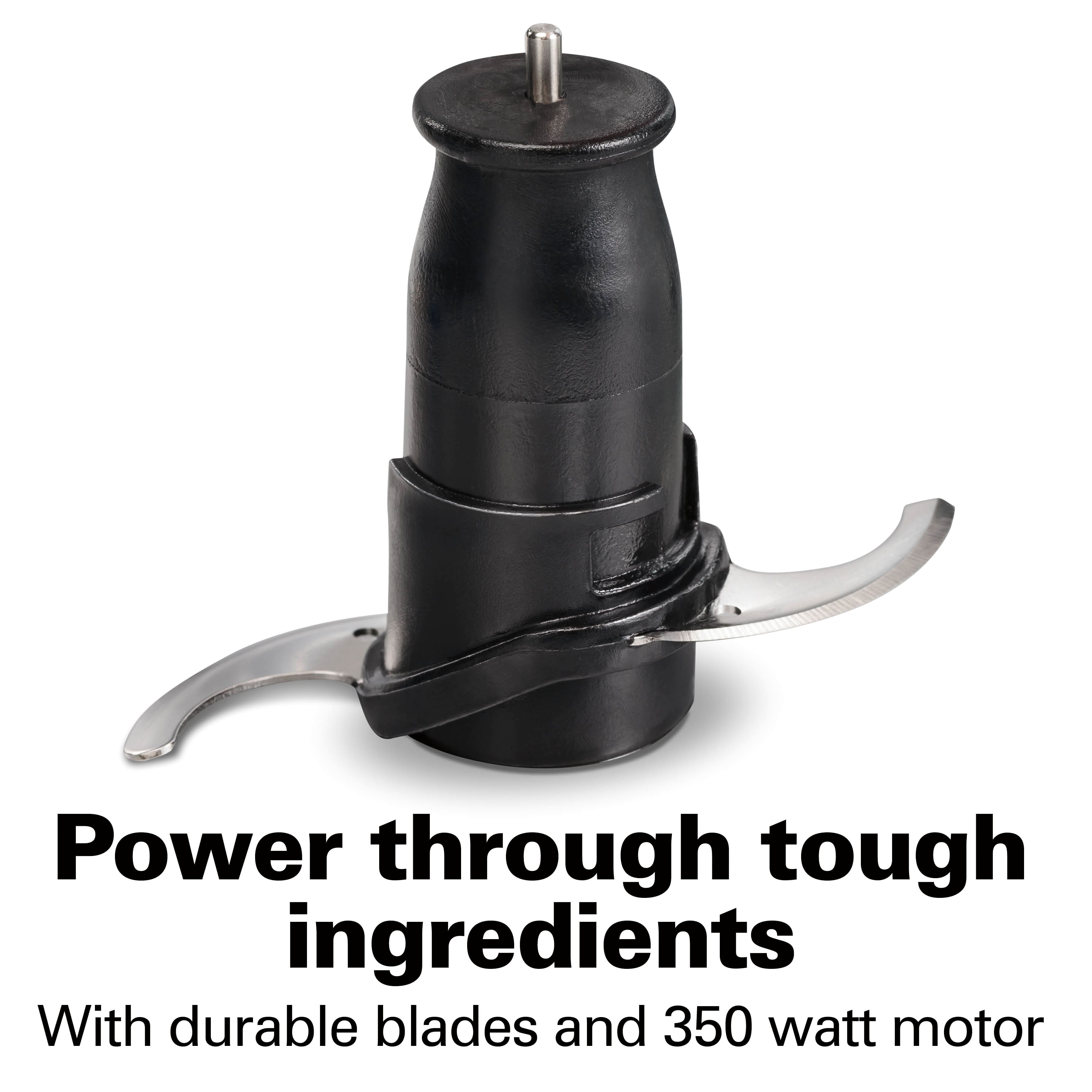Power through tough ingredients
With durable blades and 350 watt motor