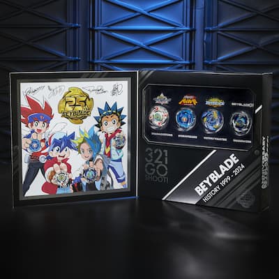 Hasbro Beyblade X 25th Anniversary 4 Piece Set Collectibles Hasbro Beyblade X 25th Anniversary 4 Piece Set Collectibles
