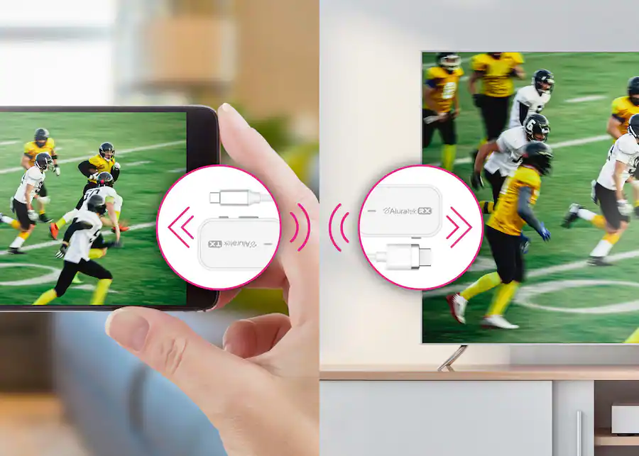 Aluratek Streamcast Mobile Wireless USB C to HDMI Transmitter and ...