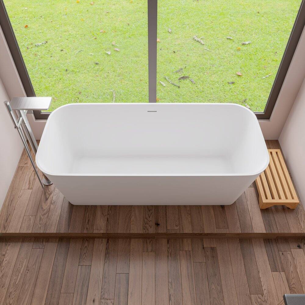 Left. Alfi - Brushed Nickel Free Standing Floor Mounted Bath Tub Filler - Silver.