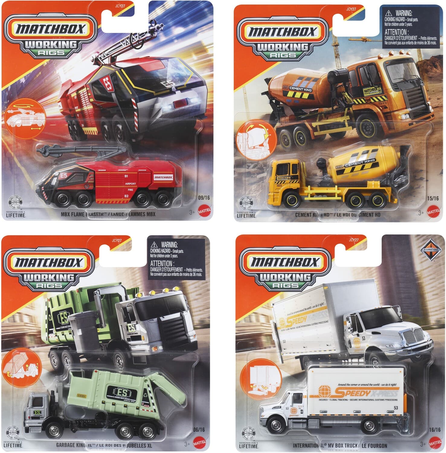 Mattel - Matchbox Real Working Rigs 6-Piece G Assortment - COLLECTIBLES - Multicolor