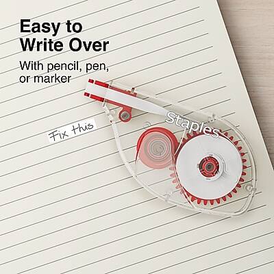 Easy to Write Over  
With pencil, pen, or marker  

Fix this  

Staples