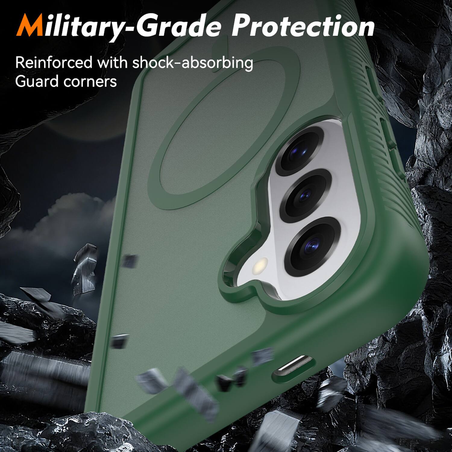 Military-Grade Protection  
Reinforced with shock-absorbing Guard corners