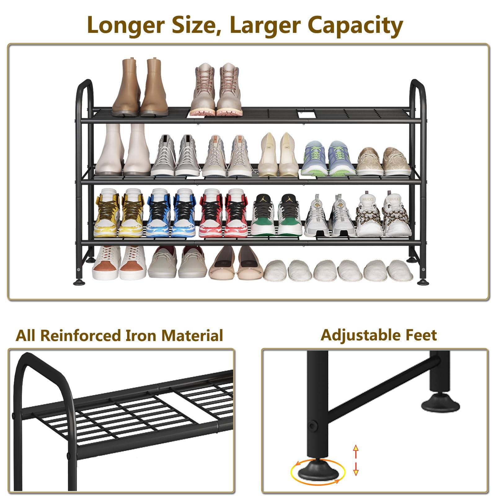 Longer Size, Larger Capacity

All Reinforced Iron Material

Adjustable Feet