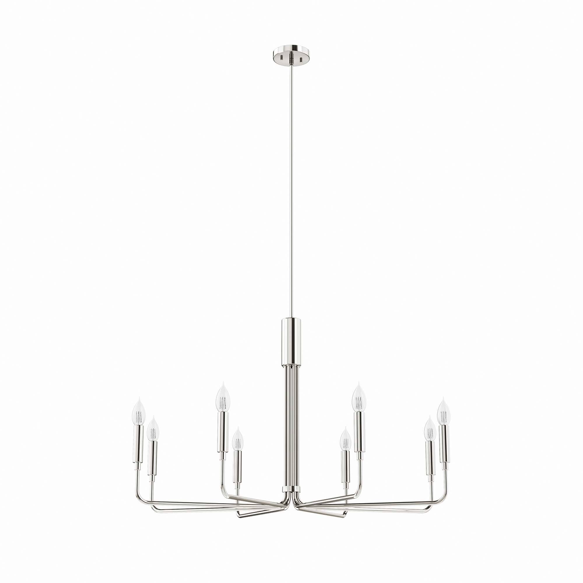 Angle. Modway - Rekindle 8-Light Chandelier by Modway - Polished Nickel.