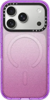CASETiFY - Apple iPhone 17 Pro Impact Case in Glitter Purple - Purple Glitter