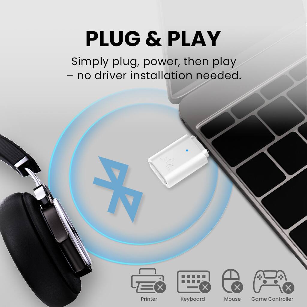 PLUG & PLAY  
Simply plug, power, then play – no driver installation needed.  

Printer  
Keyboard  
Mouse  
Game Controller