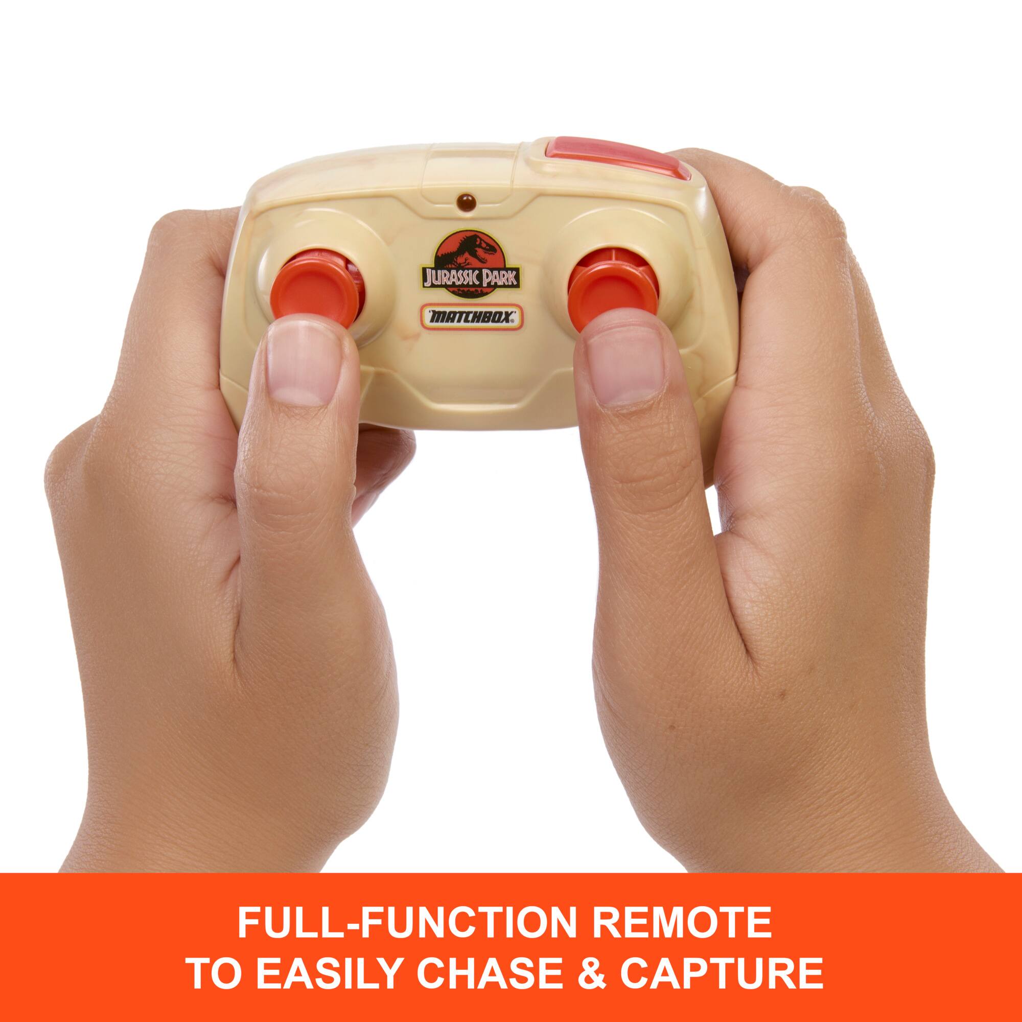 JURASSIC PARK  
MATCHBOX  

FULL-FUNCTION REMOTE  
TO EASILY CHASE & CAPTURE