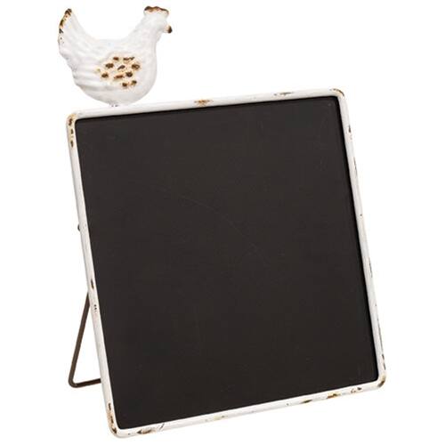 BreeBe - Farmhouse Chicken Chalkboard Easel - Multi