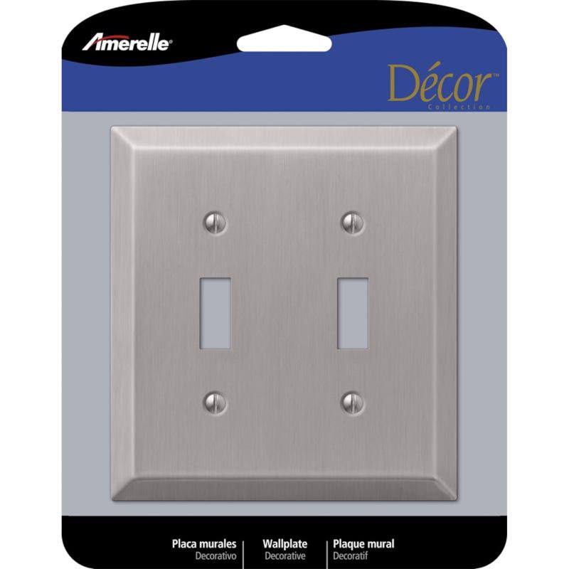 AMERELLE - Century Brushed 2 gang Stamped Steel Toggle Wall Plate 1 pk - Nickel price history on PriceWatchPro