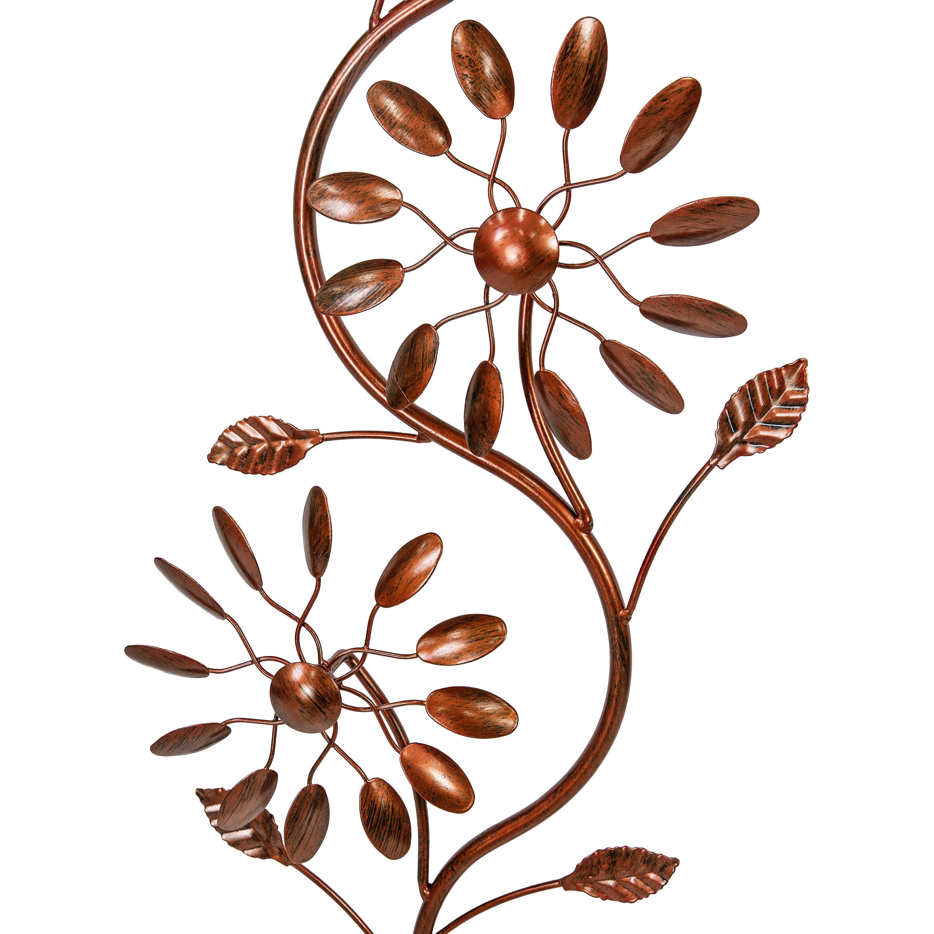 Alt View 10. Sunnydaze - Twirling Twigs Powder-Coated Iron Wind Spinner - 48" H - Copper.