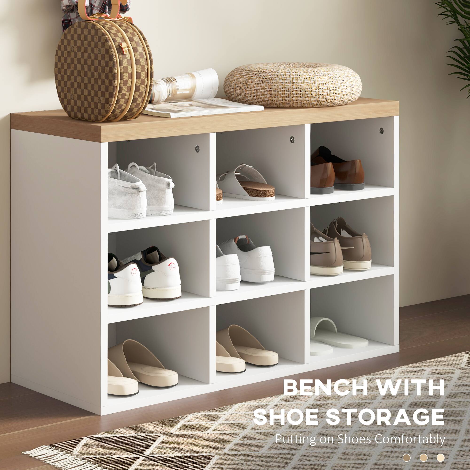 BENCH WITH SHOE STORAGE
Putting on Shoes Comfortably