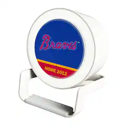 Keyscaper - Atlanta Braves Cooperstown Wordmark Night Light Charger with Bluetooth Speaker - Multicolor