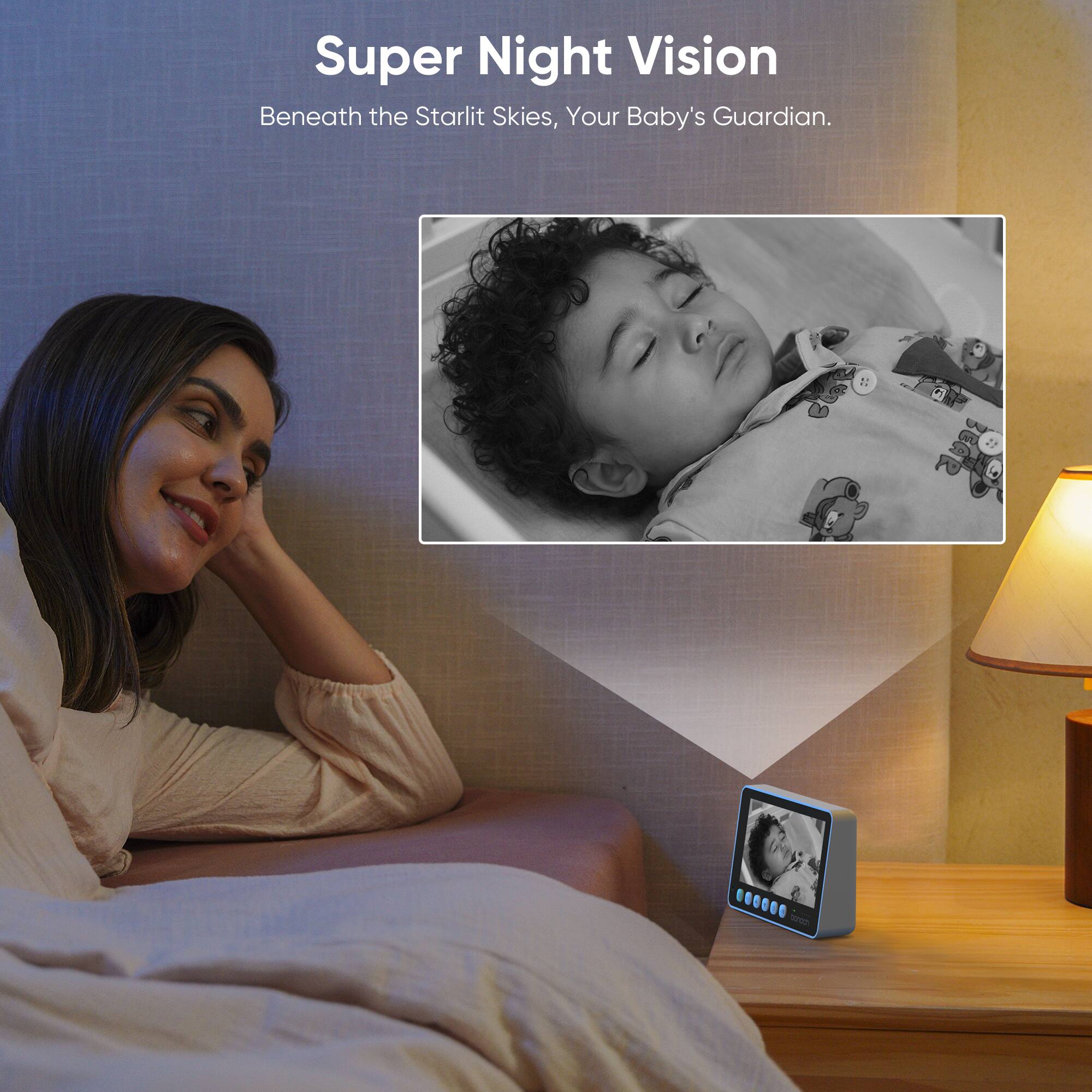 Super Night Vision
Beneath the Starlit Skies, Your Baby's Guardian.
