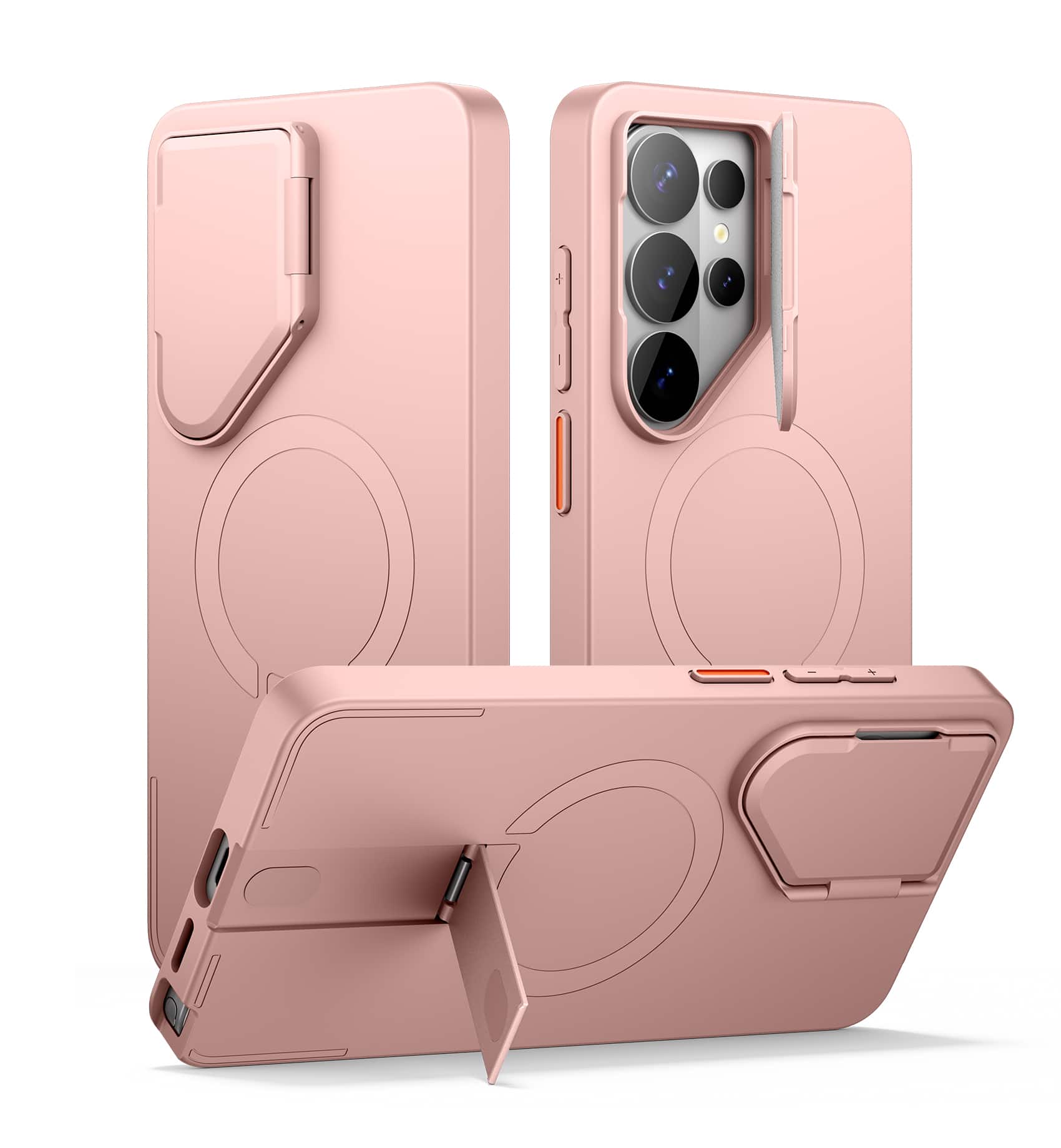 SURITCH - Phone Case for Samsung Galaxy S26 Ultra , Magnetic Protective Cover with Camera Cover & Adjustable Metal Kickstand - Dawn Pink price history on PriceWatchPro