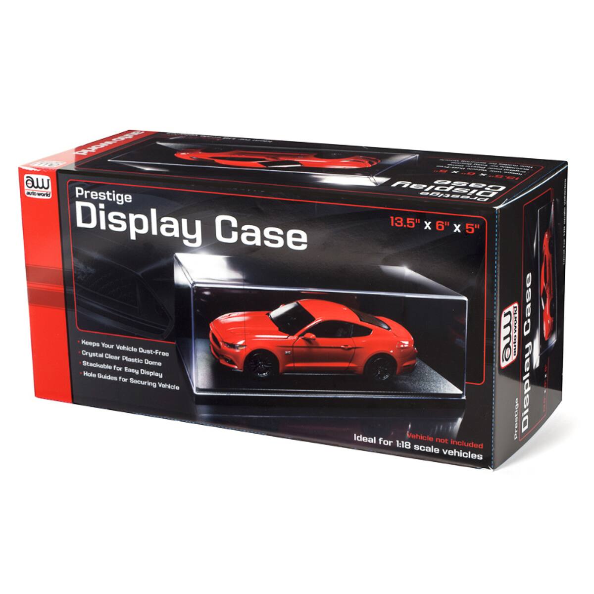 Prestige Display Case Helps Your Vehicle Dust-Free Crystal Clear Plastic Dome Stackable for Hole Easy Display Guides for Securing Vehicle: | | | - : - Rosw Display Case Prestige 13.5" x 6" x 5" UDOLN Case m Frestioo Display Ideal Vehicle not for 1:18 included scale vehicles