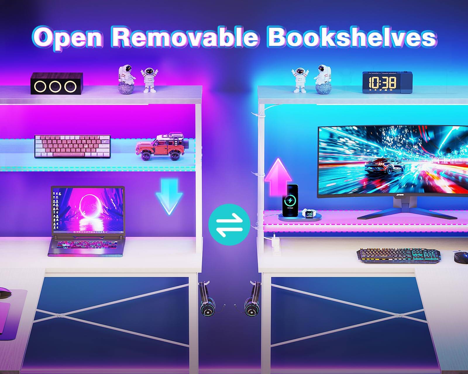 Open Removable Bookshelves