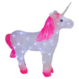 Northlight - 23" Lighted Commercial Grade Acrylic Unicorn Christmas Display Decoration - Clear