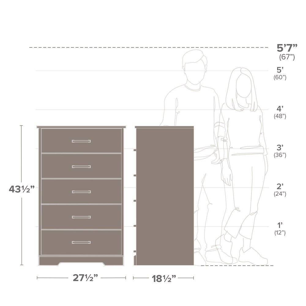 5'7" (67")  
5' (60")  
4' (48")  
3' (36")  
43½"  
2' (24")  
1' (12")  
27½"  
18½"