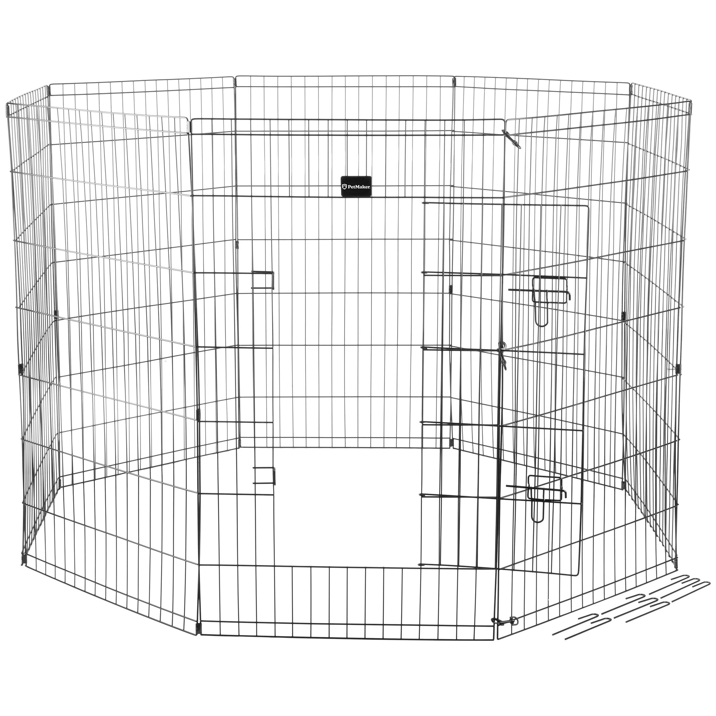 Angle. PetMaker - Pet Adobe Dog Playpen with Fabric Bottom.