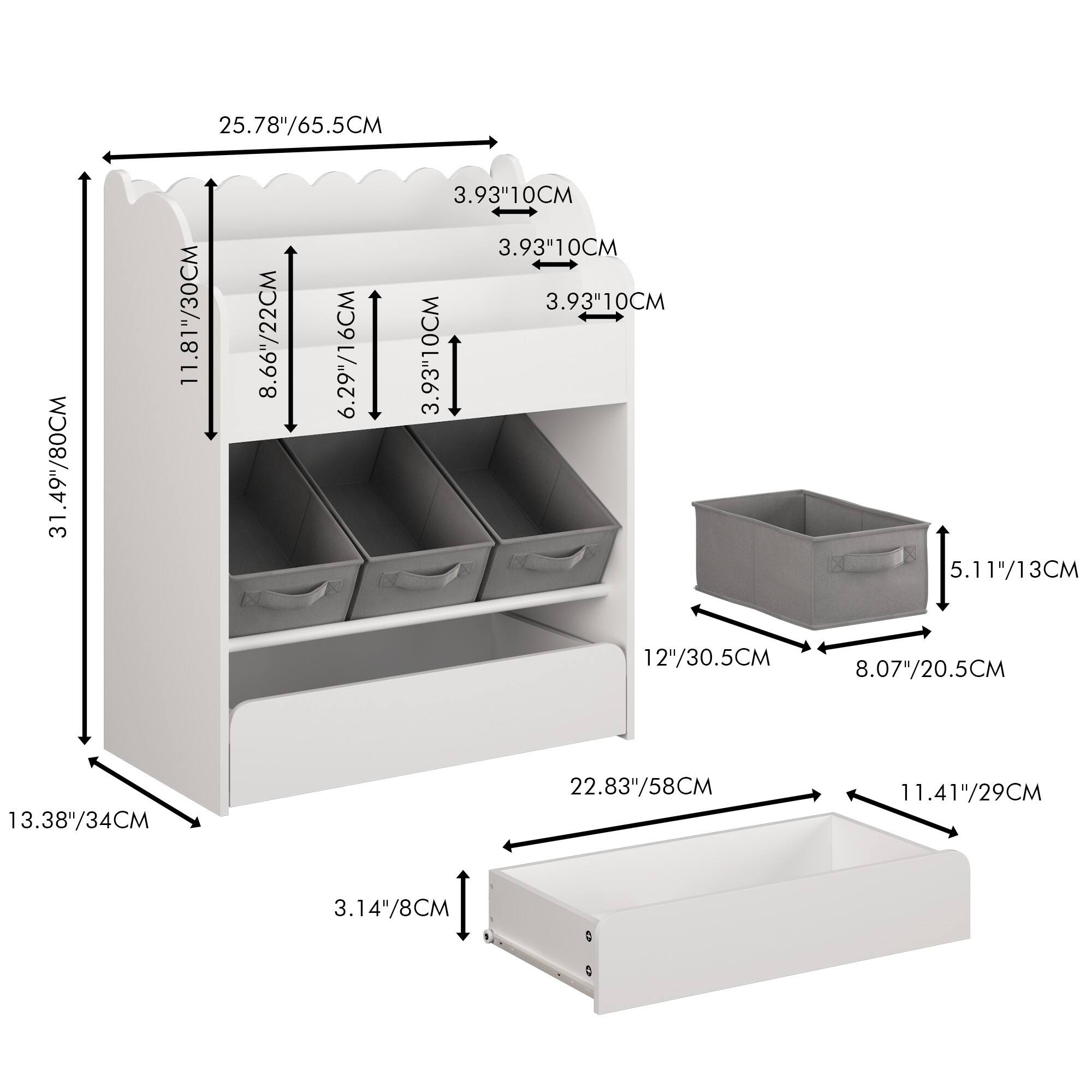 25.78"/65.5CM  
31.49"/80CM  
11.81"/30CM  
8.66"/22CM  
6.29"/16CM  
3.93"/10CM  
3.93"/10CM  
3.93"/10CM  
3.93"/10CM  
5.11"/13CM  
12"/30.5CM  
8.07"/20.5CM  
13.38"/34CM  
22.83"/58CM  
11.41"/29CM  
3.14"/8CM