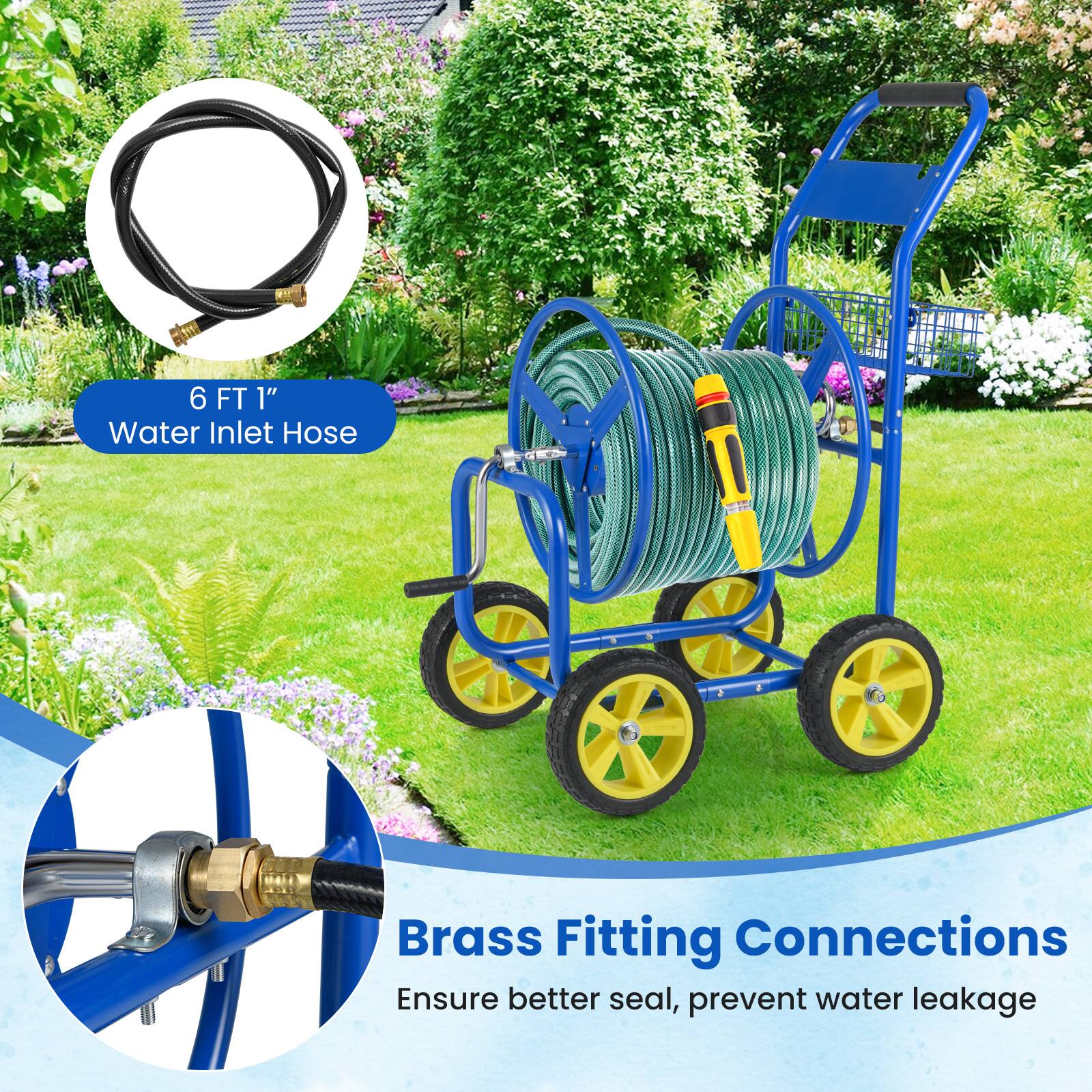 6 FT 1" Water Inlet Hose  
Brass Fitting Connections  
Ensure better seal, prevent water leakage