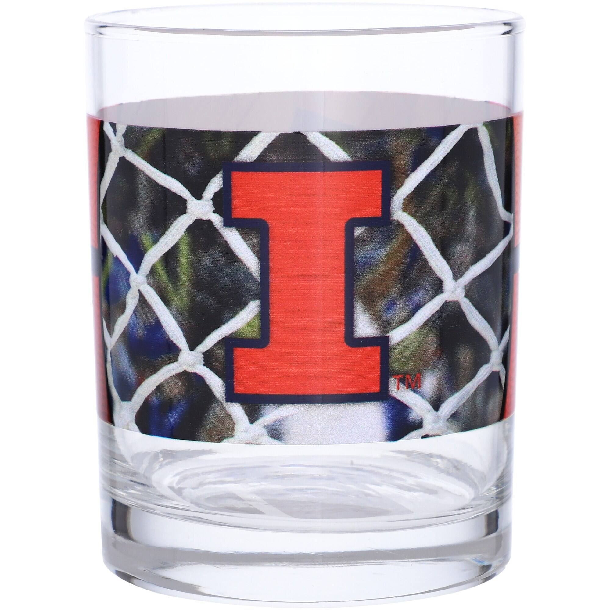 Alt View 1. Indigo Falls - Illinois Fighting Illini 14oz. Basketball Glass - Multicolor.