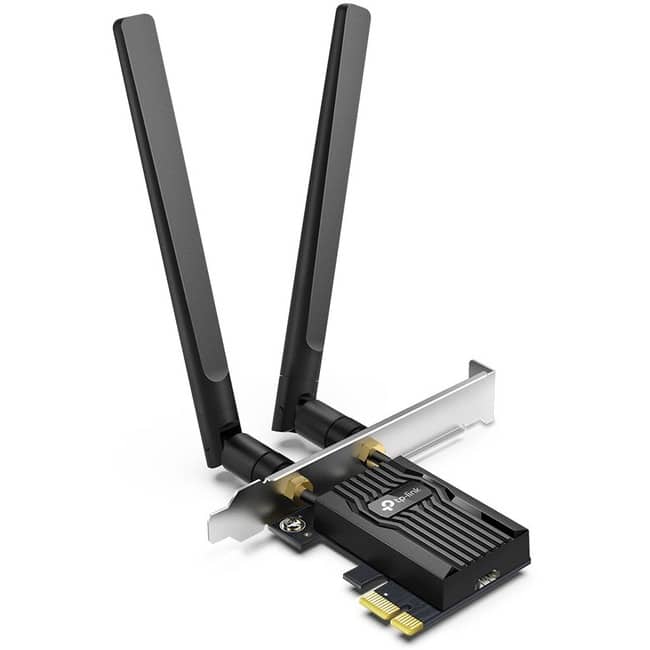 TP-Link - Archer TX55E - WiFi 6 PCIe WiFi Card for Desktop PC AX3000 - Bluetooth 5.2, WPA3, 802.11ax Dual Band Wireless - Black