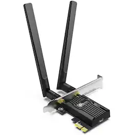 TP-Link - Archer TX55E - WiFi 6 PCIe WiFi Card for Desktop PC AX3000 - Bluetooth 5.2, WPA3, 802.11ax Dual Band Wireless - Black