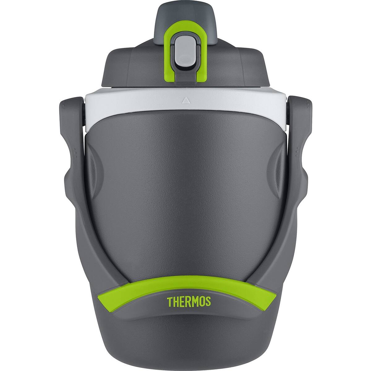 Front. Thermos - Thermos 64 oz. Foam Insulated Flip-Up Lid Water Bottle with Handle - Charcoal - Gray.