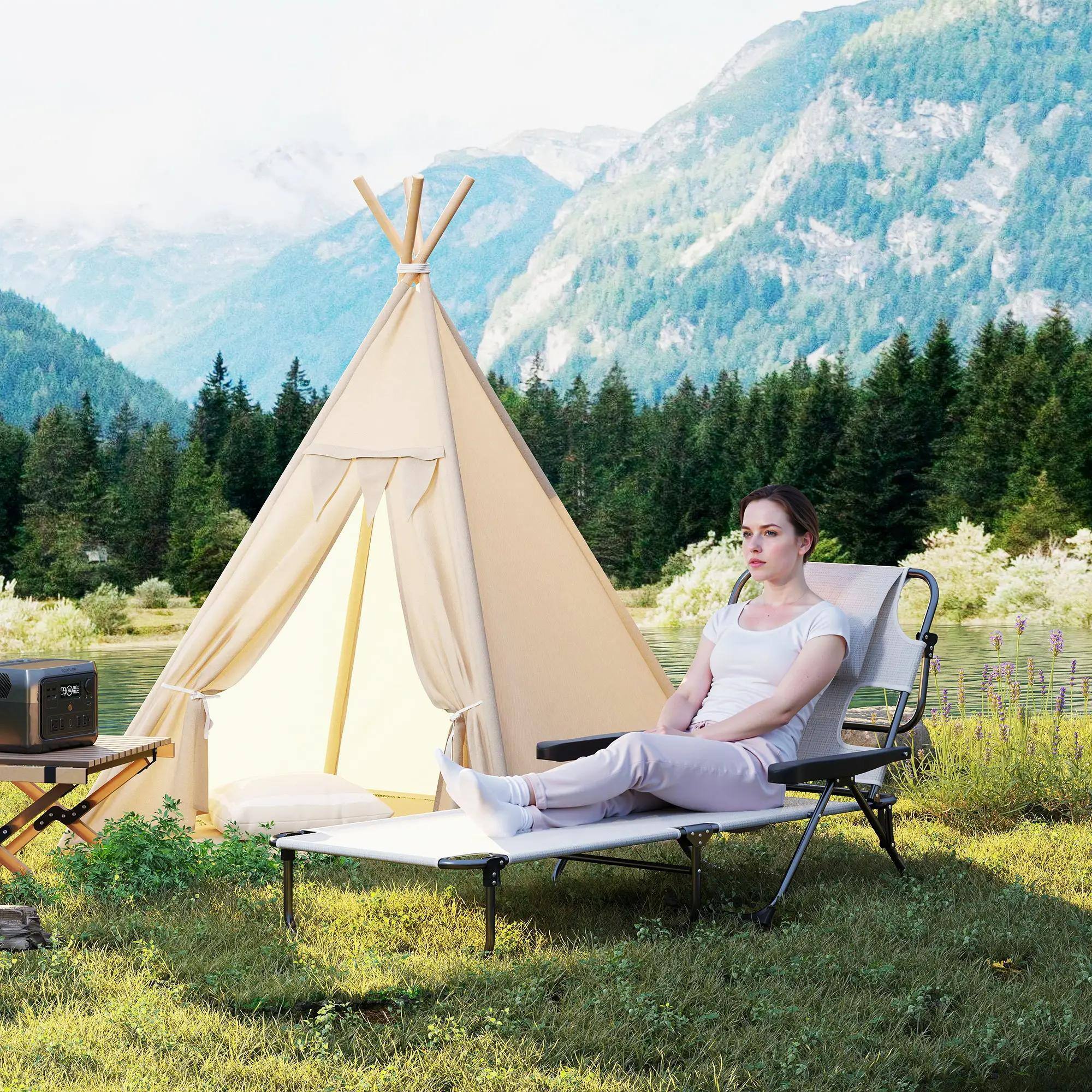 Back. Resenkos - Resenkos Premium Foldable Recliner Chair, Comfortable Lounge Seat With Backrest, Ideal, Cream White - Cream White.