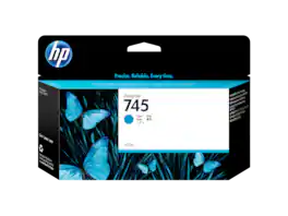 HP - 745 130-ml DesignJet Cyan Ink Cartridge, F9J97A