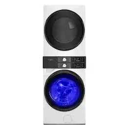 Whirlpool - Smart Front Load Laundry Tower 4.5 Cu. Ft. Washer and 7.4 Cu. Ft. Gas Dryer with UV Clean Technology - White