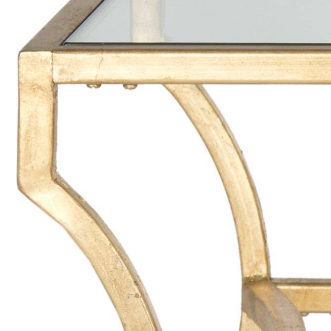 Left. Safavieh - Safavieh Home Collection Alphonse Gold Coffee Table - Gold.