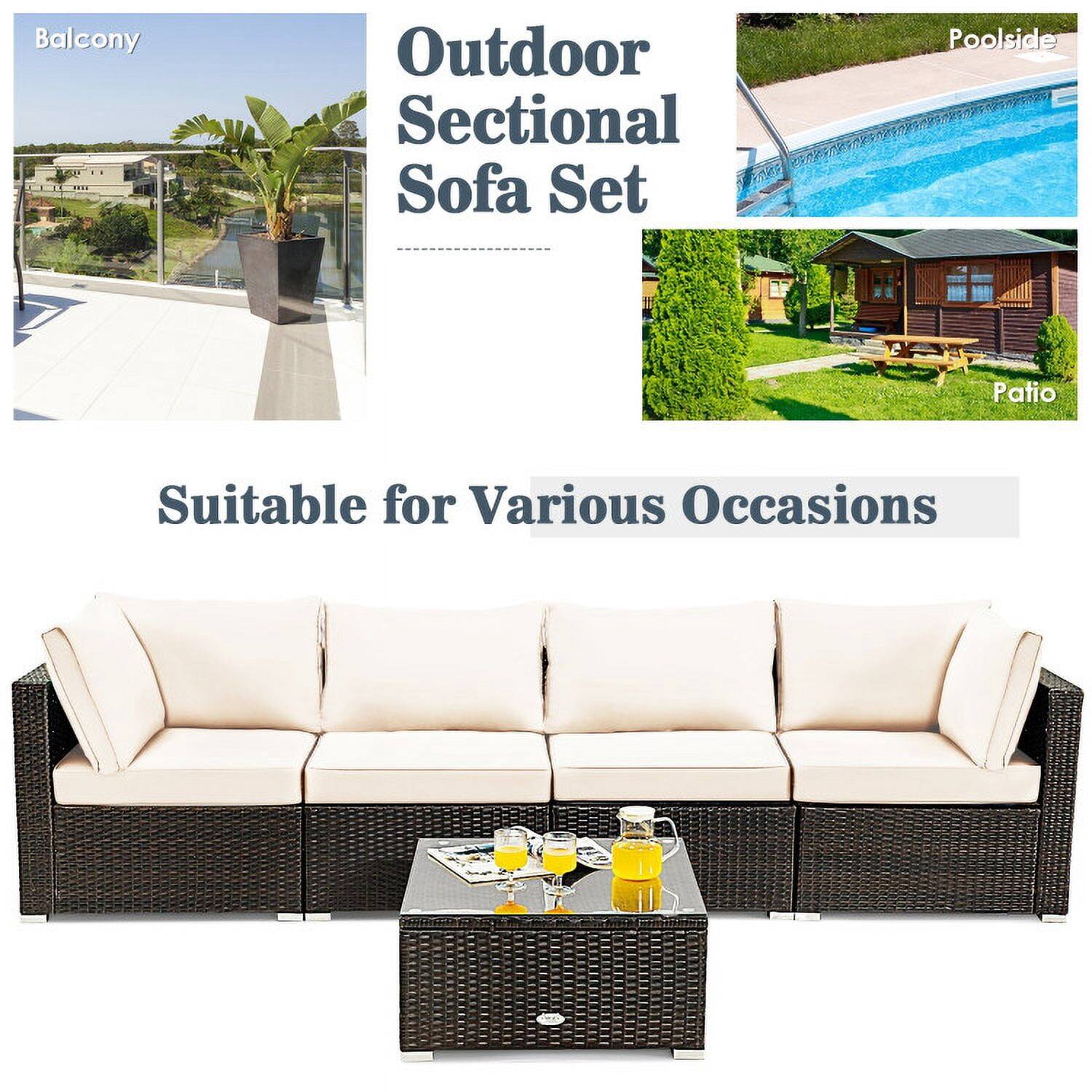 Outdoor Sectional Sofa Set  
Suitable for Various Occasions  

Balcony  
Poolside  
Patio