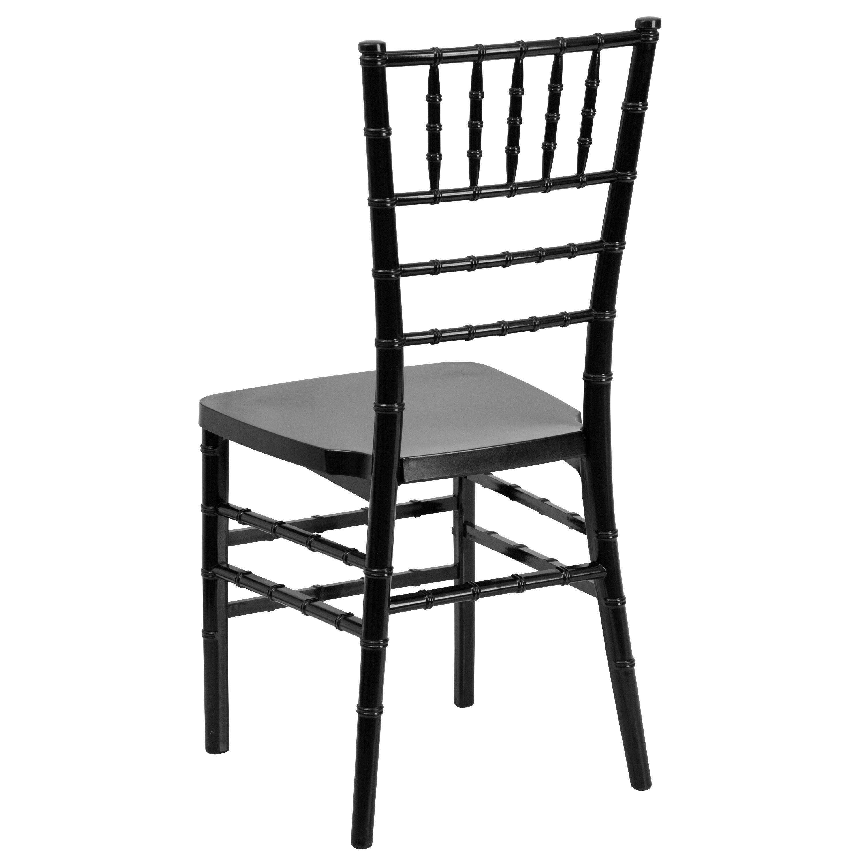 Alt View 6. Emma + Oliver - 2 Pack PREMIUM Resin Stacking Chiavari Chair - Black.