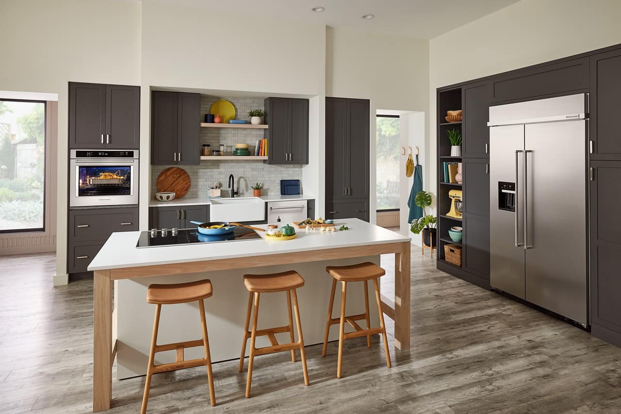 Alt View 17. KitchenAid - 30" Built-In Single Electric Convection Wall Oven with Air Fry Mode - Stainless Steel.