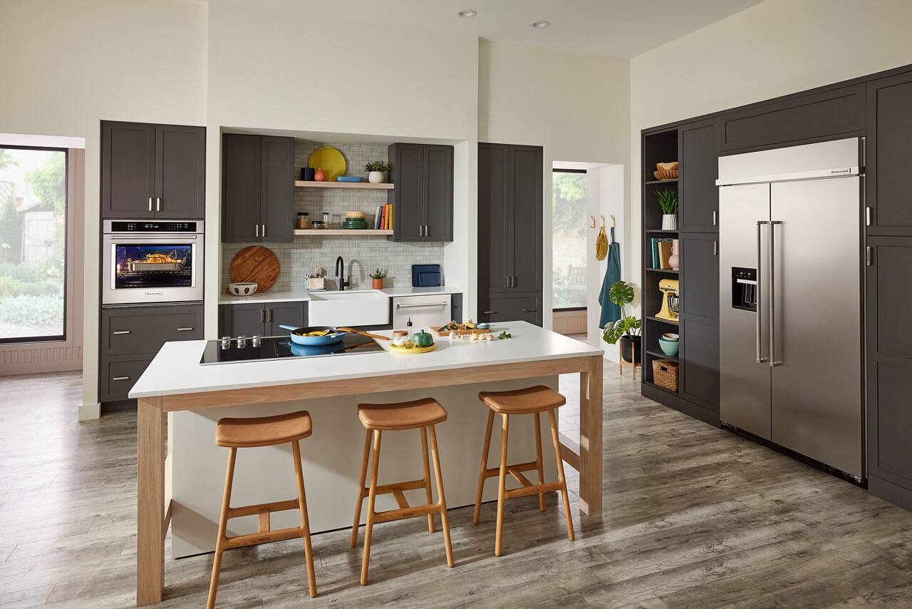 Alt View 17. KitchenAid - 30" Built-In Single Electric Convection Wall Oven with Air Fry Mode - Stainless Steel.