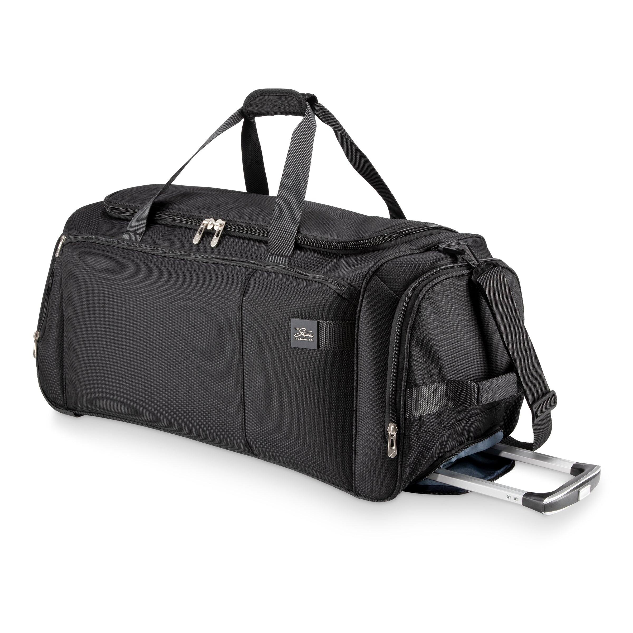 Angle. Skyway - Sigma 7.0 Softside Large Rolling Duffel Bag, Black - Black.