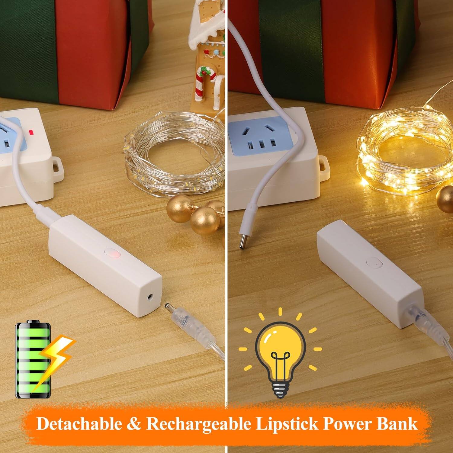 Detachable & Rechargeable Lipstick Power Bank