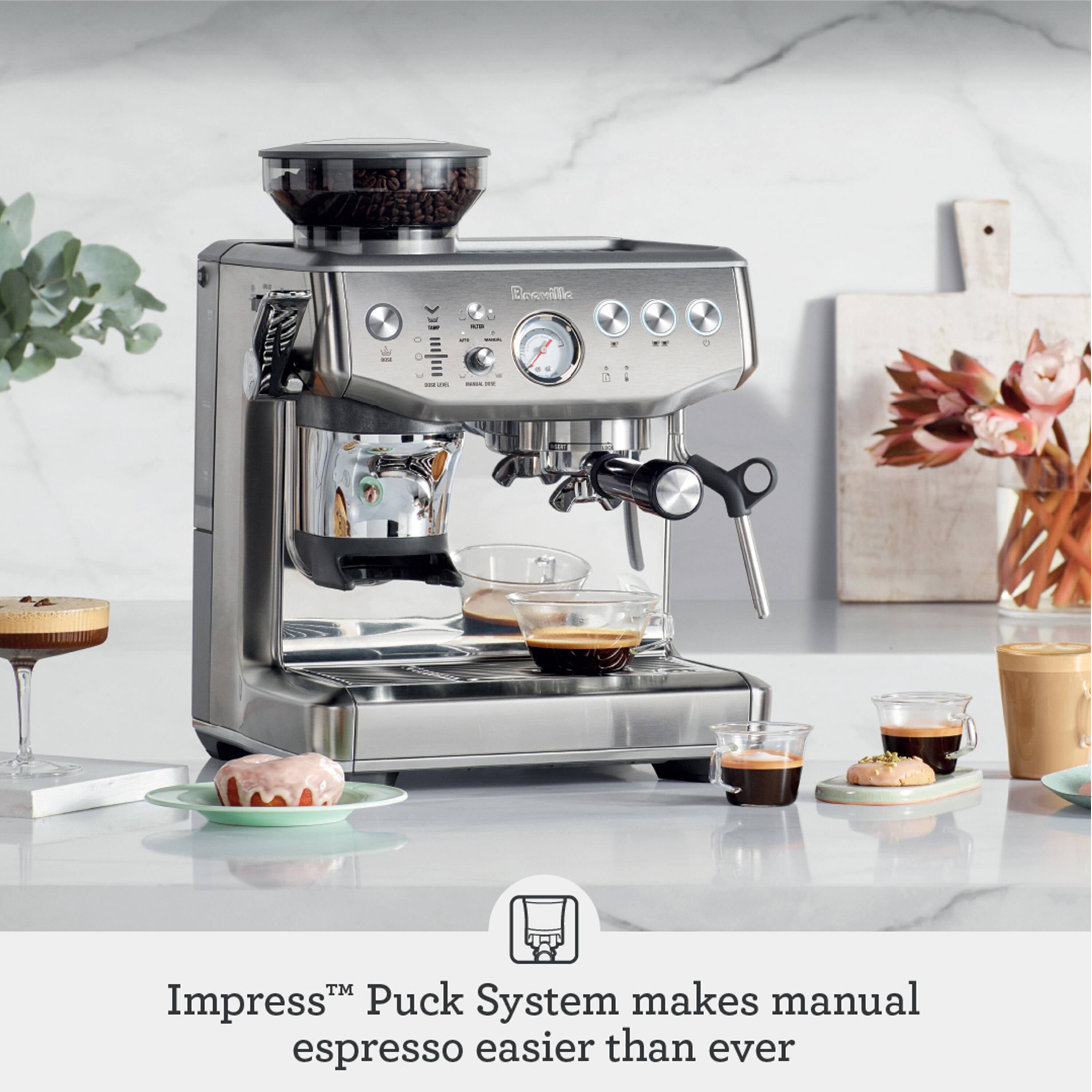 Impress™ Puck System makes manual espresso easier than ever