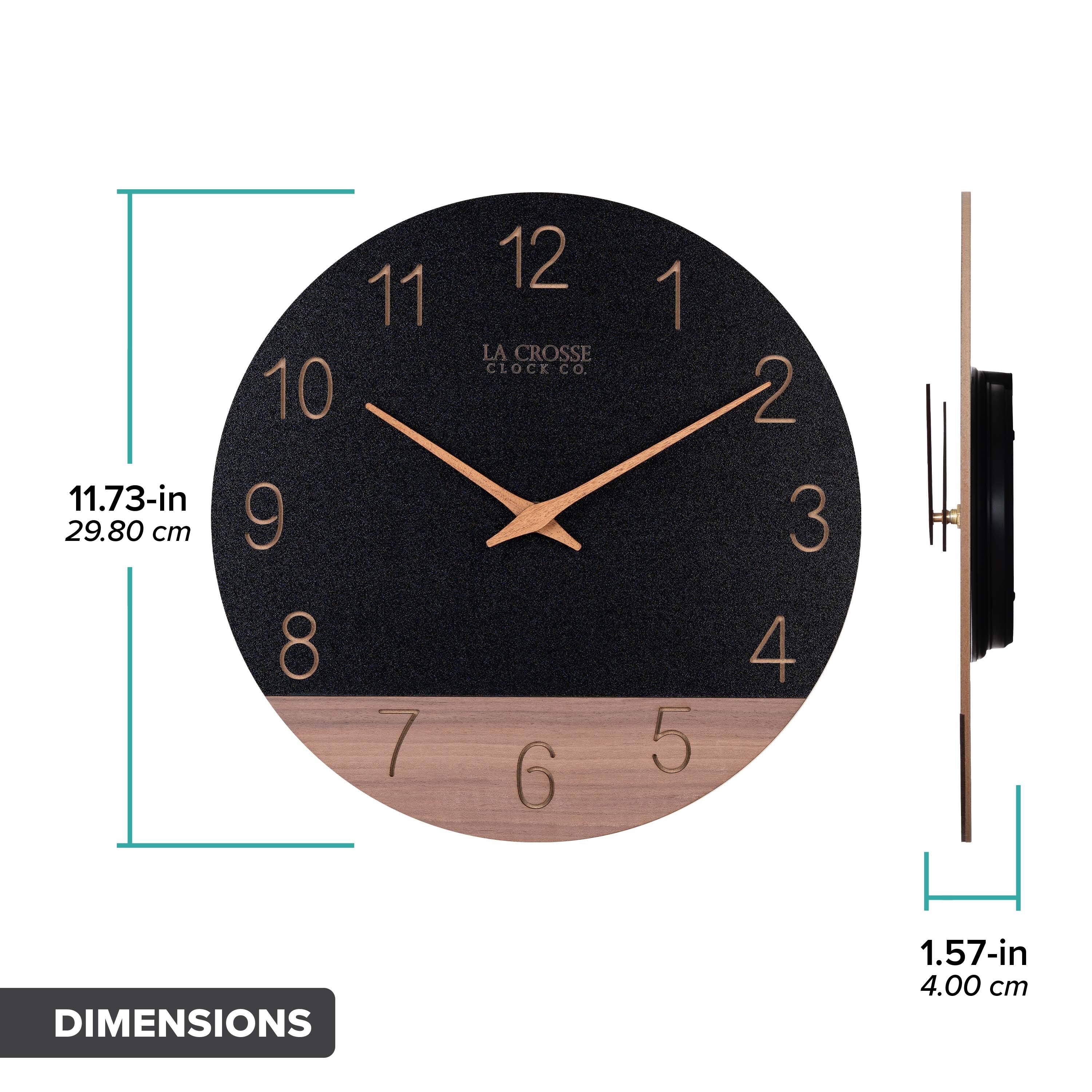 11.73-in  
29.80 cm  

1.57-in  
4.00 cm  

LA CROSSE CLOCK CO.  

DIMENSIONS