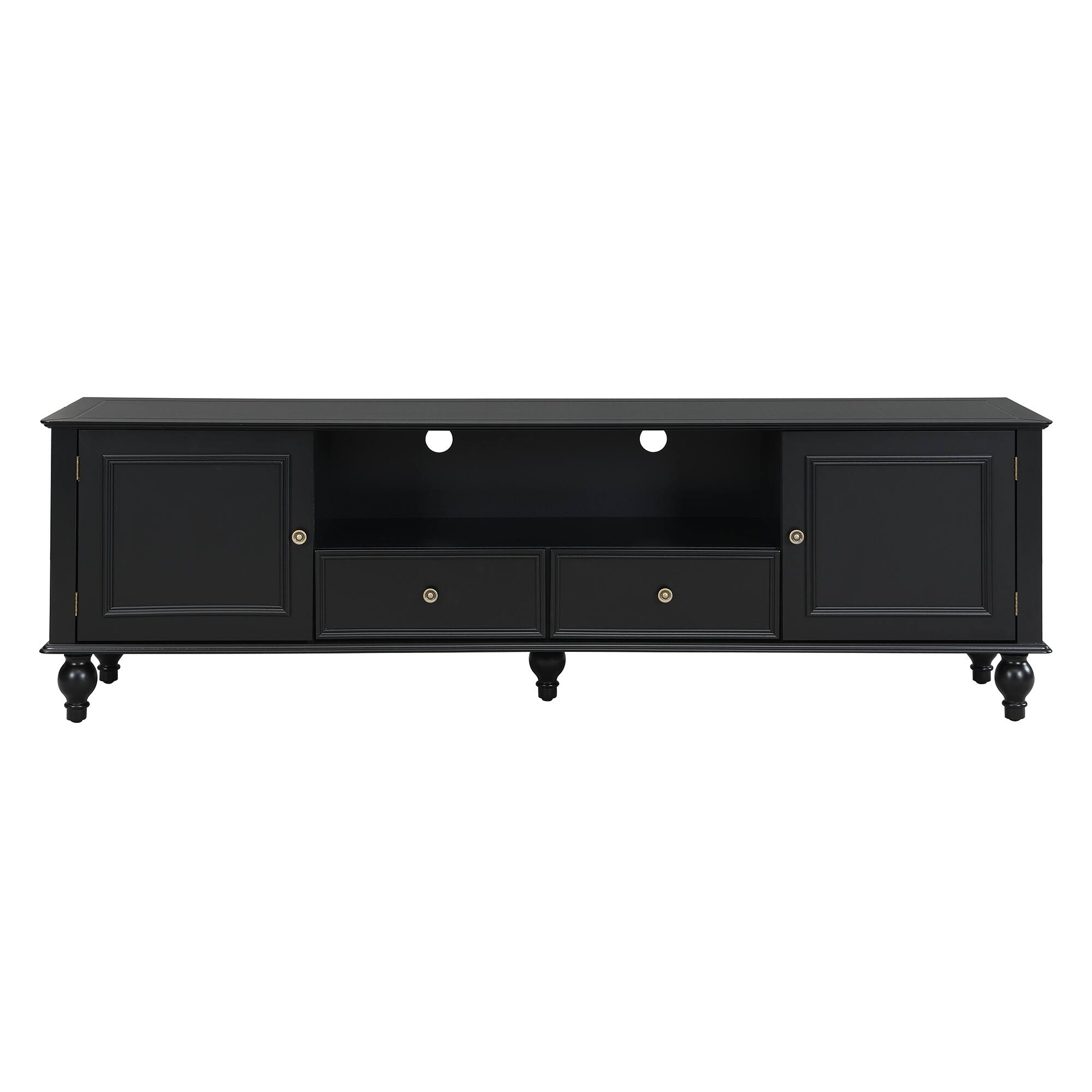 Alt View 1. Bestier - 70.9'' Modern TV Stand for TVs up to 80 Inches, Entertainment Center with 2 Drawers and 2 Cabinets for Living room - Black.