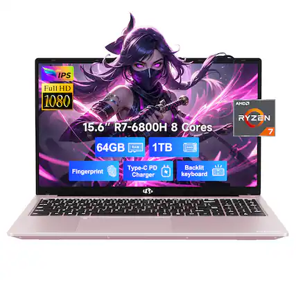 IPS Full HD 1080
15.6" R7-6800H 8 Cores
64GB RAM
1TB SSD
Fingerprint
Type-C PD Charger
Backlit keyboard
