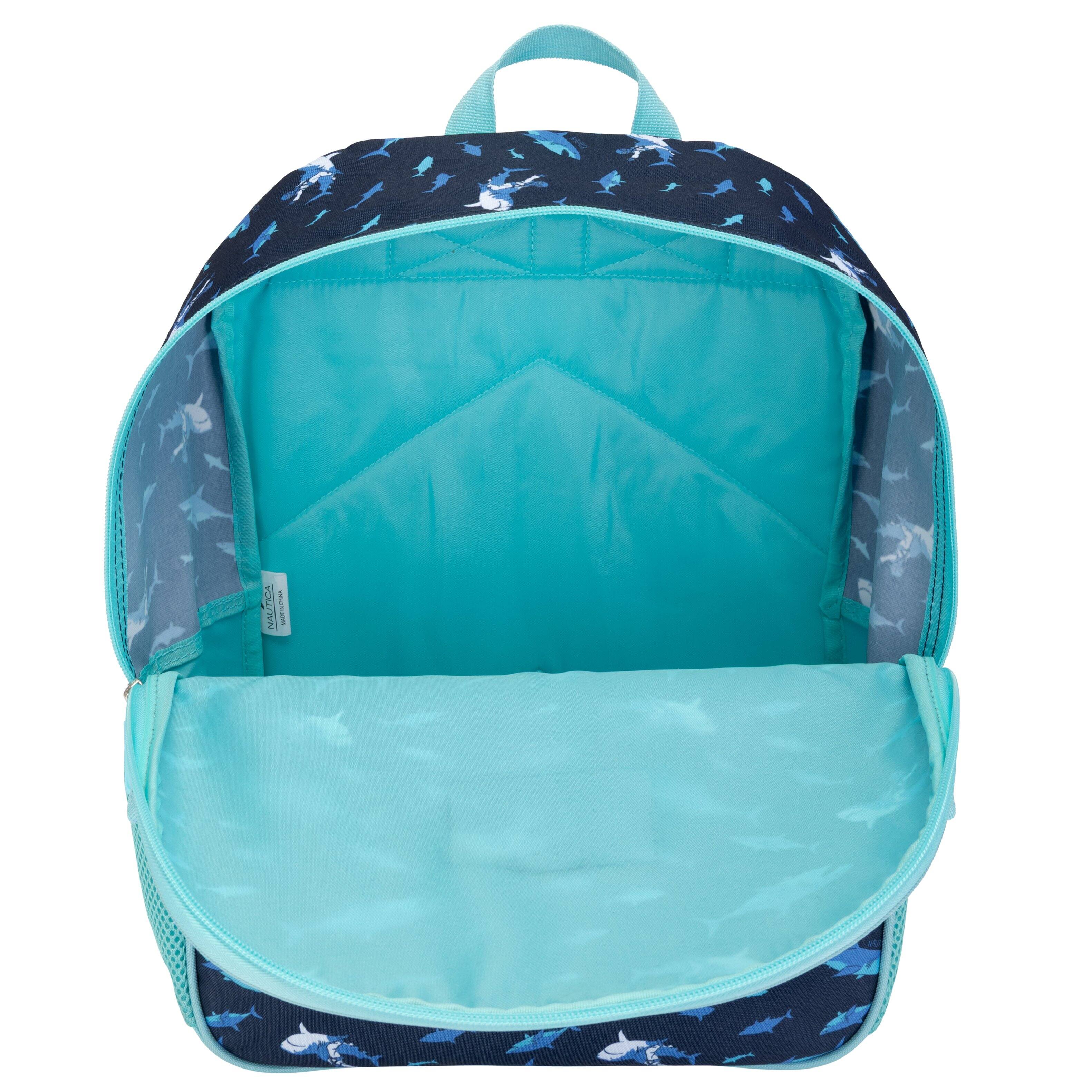 Alt View 3. Nautica - Nautica 16" Back to Basics Kids Backpack with Cushioned Back and Shoulder Straps | Shark Riders - Shark Riders.