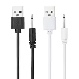 Unique Bargains - USB to DC Charging Cable, 2.6ft, 5V 1A, 2pcs - Ideal for Routers, Speakers, Cameras, and Other 5V Devices - Black/White