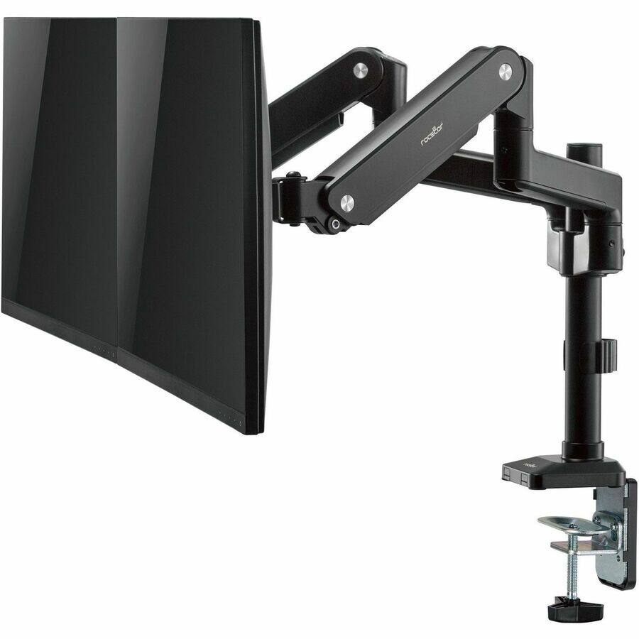 Alt View 8. Rocstor - Rocstor ErgoReach Mounting Arm for LED Display, LCD Display, Monitor - Matt Black - Landscape/Portrait - 2 Display(s) - Matt Black.