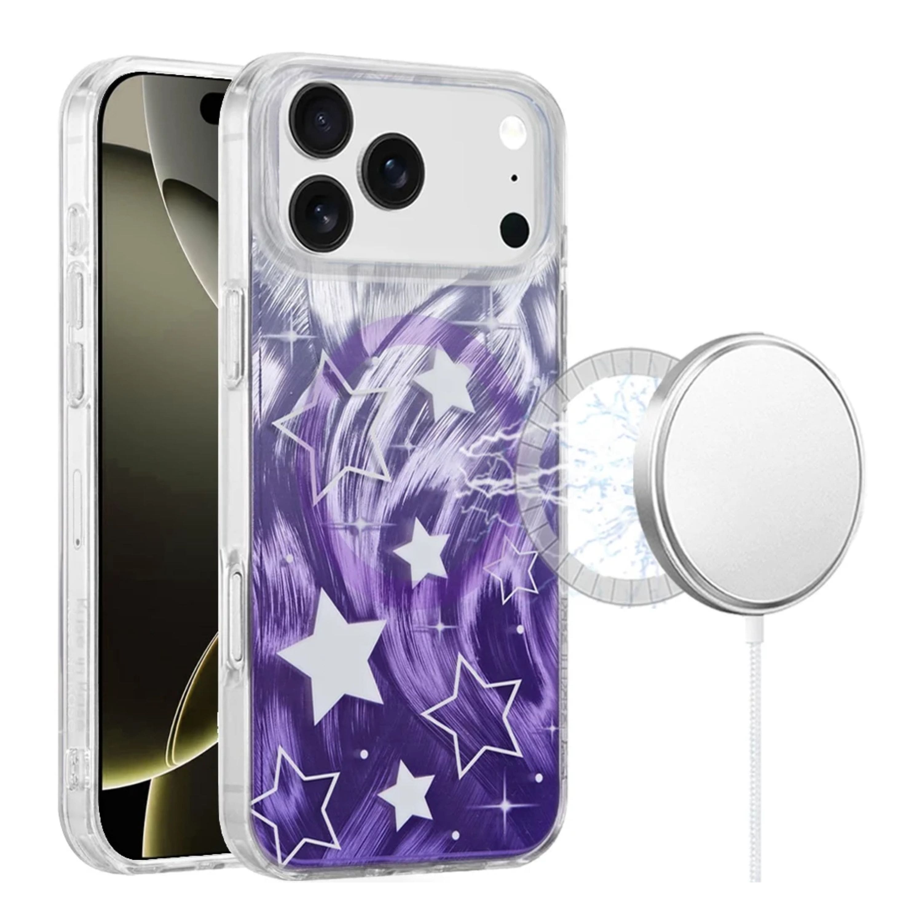 Kitcheniva - IMD Dual Layer Phone Case With Magnetic Circle Tempered Glass For iPhone 17 Pro - Multicolor price history on PriceWatchPro